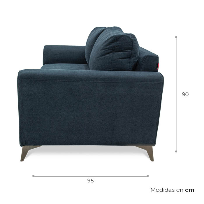 Sofa Tela Azul Oscuro Zilo | Sofá | salas